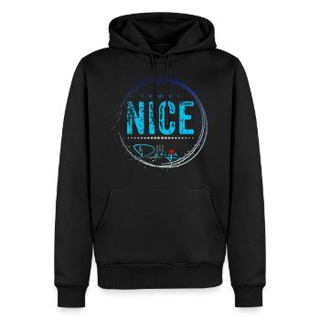 bello bello - Felpa con cappuccio ecologica premium da uomo - nero - Fronte - Nico (187cm)
