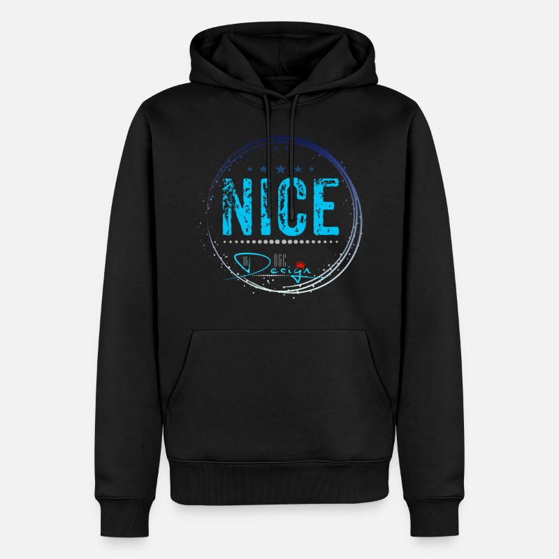 nice nice - Sweat à capuche Premium bio Homme - noir
