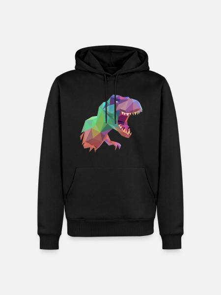 T Rex - Sweat à capuche Premium bio Homme - noir