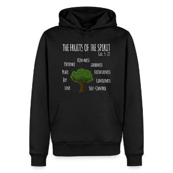 Jésus - Sweat à capuche Premium bio Homme - noir - Devant - Nico (187cm)