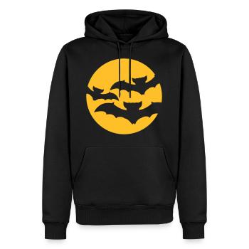 night moon 3 friends swarm many pattern flying fox - Men’s Premium Organic Hoodie - black - Front - Nico (187cm)
