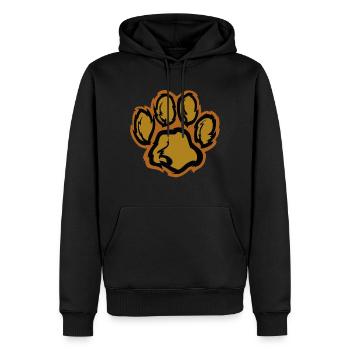 Tierpfote Hund Katze - Männer Premium Bio Hoodie - Schwarz - Vorne - Nico (187cm)