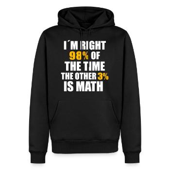 Math Mathematics - Men’s Premium Organic Hoodie - black - Front - Nico (187cm)