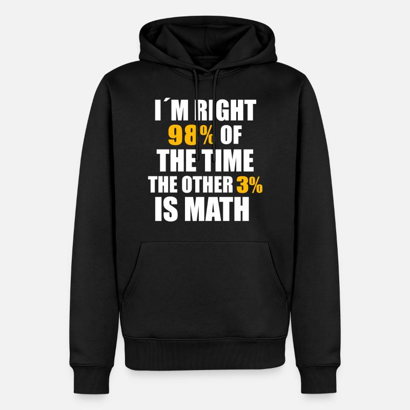 Maths Mathématiques - Sweat à capuche Premium bio Homme - noir