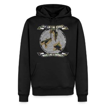 Parkour Backflip Geschenkidee - Männer Premium Bio Hoodie - Schwarz - Vorne - Nico (187cm)