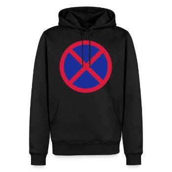 Parken Verboten Halteverbot Schild Führerschein - Männer Premium Bio Hoodie - Schwarz - Vorne - Nico (187cm)