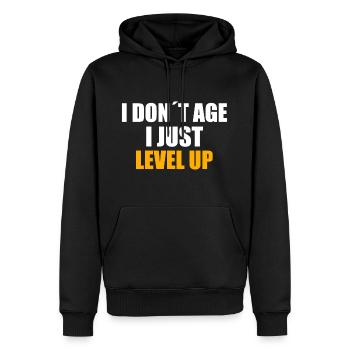 Niveau supérieur - Sweat à capuche Premium bio Homme - noir - Devant - Nico (187cm)