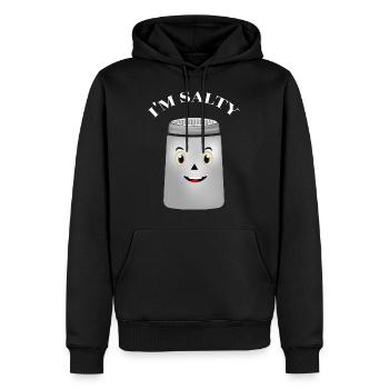 I AM SALTY - Männer Premium Bio Hoodie - Schwarz - Vorne - Nico (187cm)