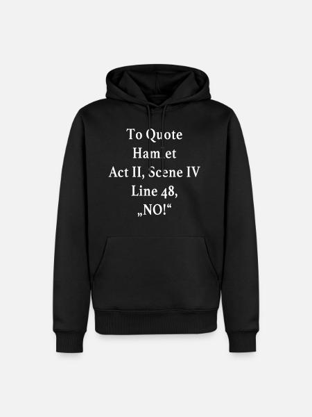 Hamlet Shakespeare - Männer Premium Bio Hoodie - Schwarz