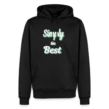 Simply the Best Spruch - Männer Premium Bio Hoodie - Schwarz - Vorne - Nico (187cm)