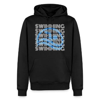 Schwimmen - Männer Premium Bio Hoodie - Schwarz - Vorne - Nico (187cm)