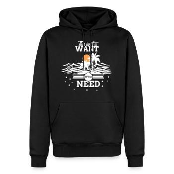 Urlaub - Männer Premium Bio Hoodie - Schwarz - Vorne - Nico (187cm)