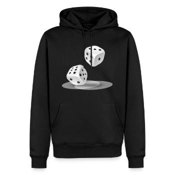 cubes - Sweat à capuche Premium bio Homme - noir - Devant - Nico (187cm)