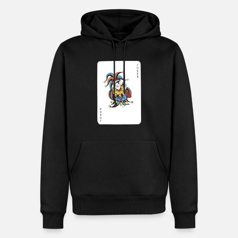 Carte de jeu Joker - Sweat à capuche Premium bio Homme - noir