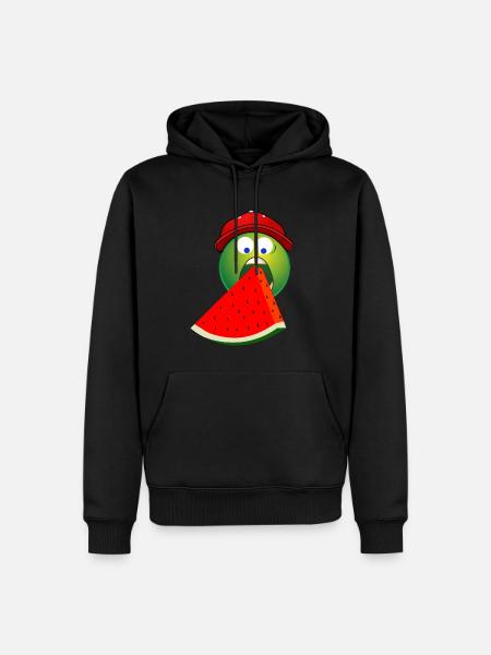 melon - Sweat à capuche Premium bio Homme - noir