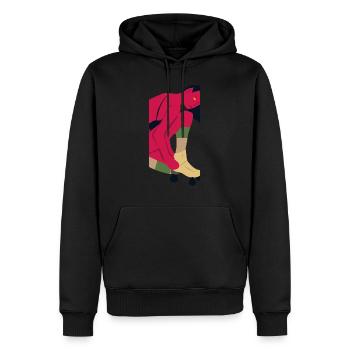 Roller Skate Teufel - Männer Premium Bio Hoodie - Schwarz - Vorne - Nico (187cm)