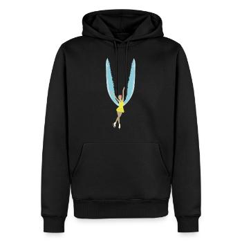 Ange de patinage artistique - Sweat à capuche Premium bio Homme - noir - Devant - Nico (187cm)