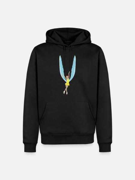 Figure skating angel - Men’s Premium Organic Hoodie - black