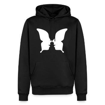 Butterfly - Men’s Premium Organic Hoodie - black - Front - Nico (187cm)