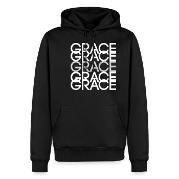 Grace Grace Grace Grace - Sweat à capuche Premium bio Homme - noir - Devant - Nico (187cm)