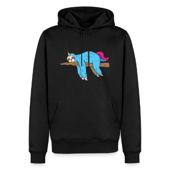 Paresseux paresseux Cadeau Sloth Chill Chillen - Sweat à capuche Premium bio Homme - noir - Devant - Nico (187cm)