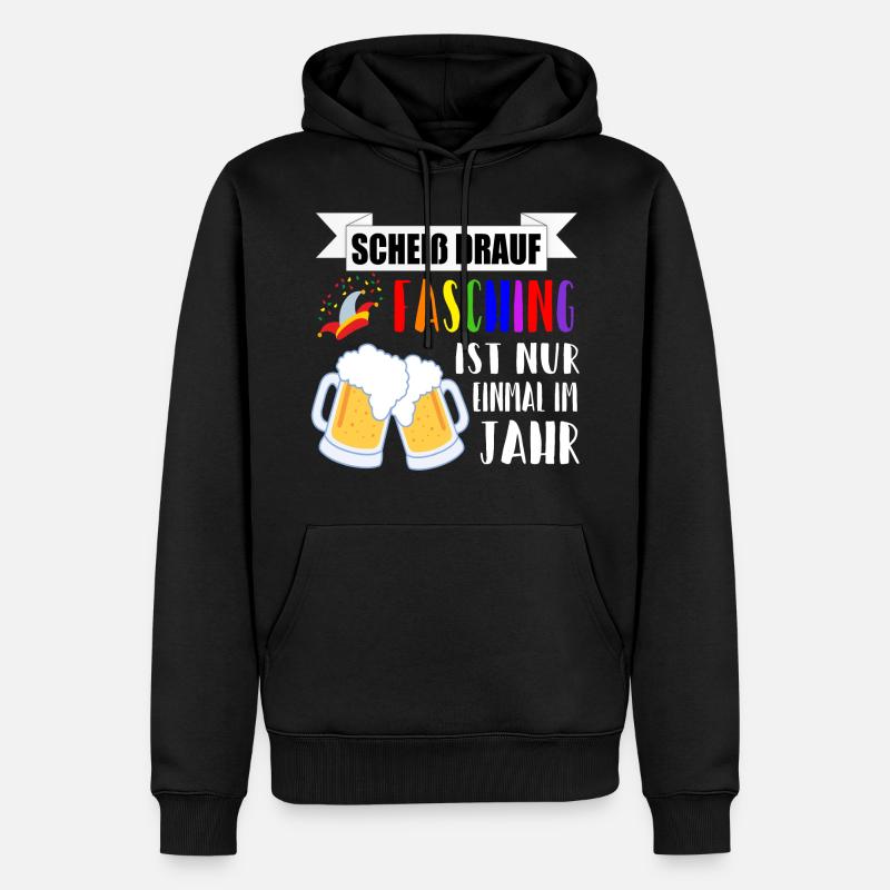 Fasching Geschenkidee - Männer Premium Bio Hoodie - Schwarz
