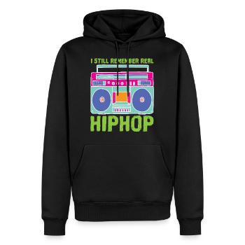 Années 90 Années 90 Années 90 Idée cadeau de jouet pour enfant - Sweat à capuche Premium bio Homme - noir - Devant - Nico (187cm)