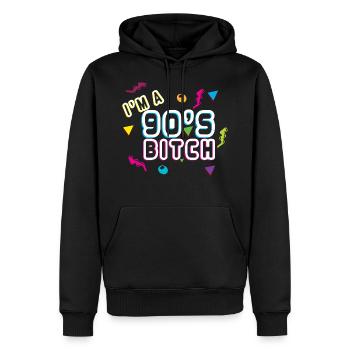 Années 90 Années 90 Années 90 Idée cadeau de jouet pour enfant - Sweat à capuche Premium bio Homme - noir - Devant - Nico (187cm)