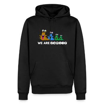 We are Family - we are family team family - Men’s Premium Organic Hoodie - black - Front - Nico (187cm)
