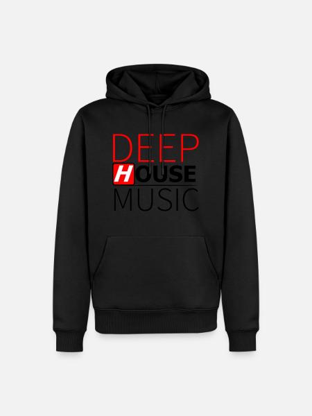 Deep House Music - Sweat à capuche Premium bio Homme - noir