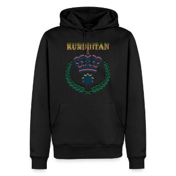 Kurdistan - Sweat à capuche Premium bio Homme - noir - Devant - Nico (187cm)