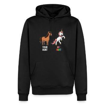 Deine Tante Meine Tante Geschenk - Männer Premium Bio Hoodie - Schwarz - Vorne - Nico (187cm)