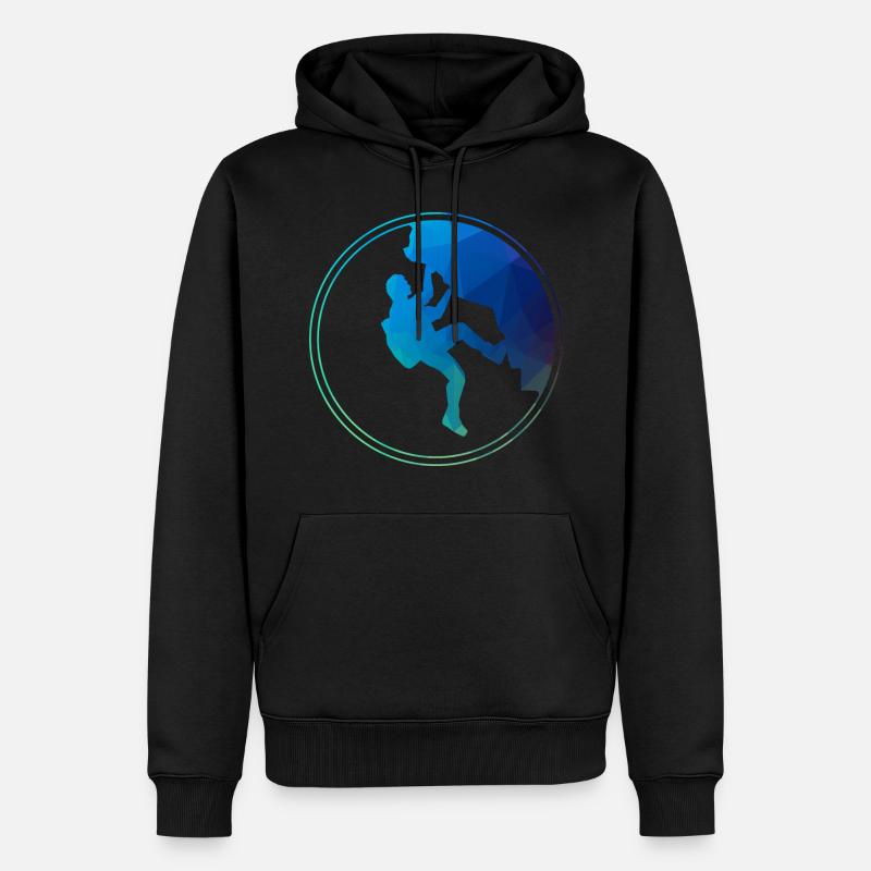Escalade grimpeurs - Sweat à capuche Premium bio Homme - noir