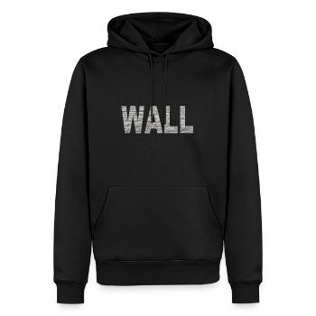 Wall - Sweat à capuche Premium bio Homme - noir - Devant - Nico (187cm)