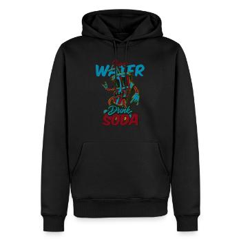 Save water drink soda - Men’s Premium Organic Hoodie - black - Front - Nico (187cm)
