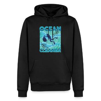 Ocean Cleaner Umweltschutz Taucher - Männer Premium Bio Hoodie - Schwarz - Vorne - Nico (187cm)