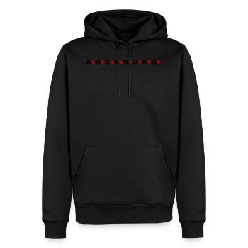 Augsburg - Männer Premium Bio Hoodie - Schwarz - Vorne - Nico (187cm)