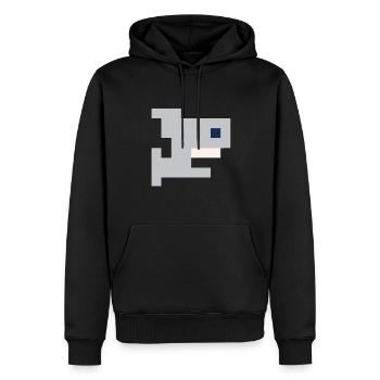Sharky Hai Shark Sea Poisson Design Design Pixel 8bit - Sweat à capuche Premium bio Homme - noir - Devant - Nico (187cm)