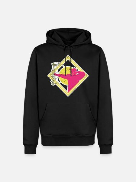 archer - Sweat à capuche Premium bio Homme - noir