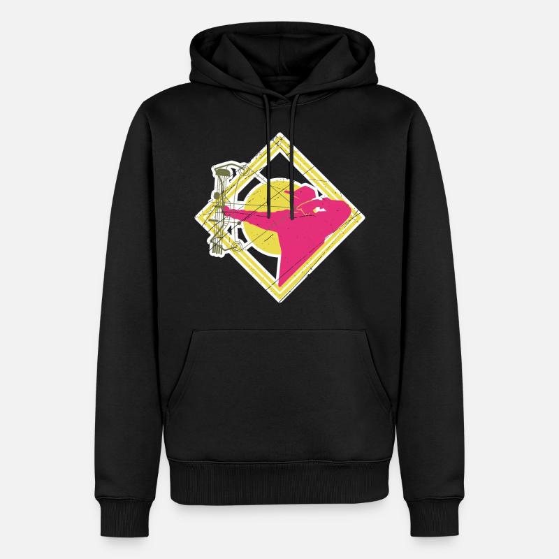 Bogenschütze - Männer Premium Bio Hoodie - Schwarz