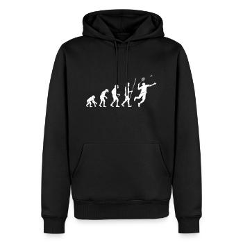 Badminton Evolution Badmintonspieler Geschenk Cool - Männer Premium Bio Hoodie - Schwarz - Vorne - Nico (187cm)