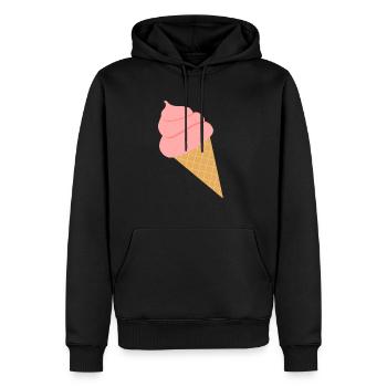 Eis Eiscreme Sommer Softeis Geschenk - Männer Premium Bio Hoodie - Schwarz - Vorne - Nico (187cm)
