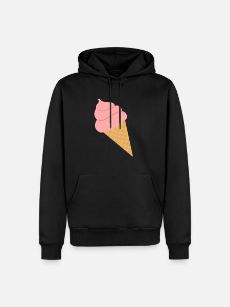Eis Eiscreme Sommer Softeis Geschenk - Männer Premium Bio Hoodie - Schwarz