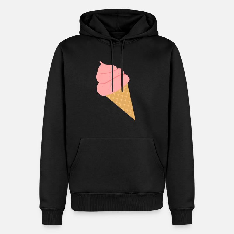 Eis Eiscreme Sommer Softeis Geschenk - Männer Premium Bio Hoodie - Schwarz