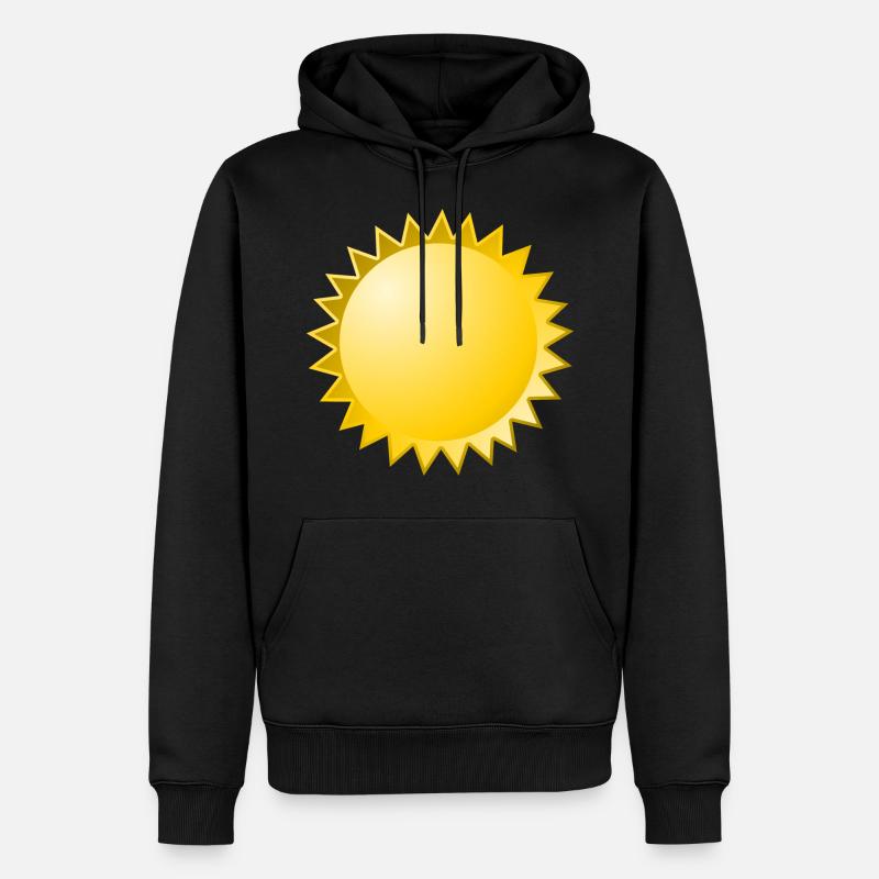 Sonne - Männer Premium Bio Hoodie - Schwarz