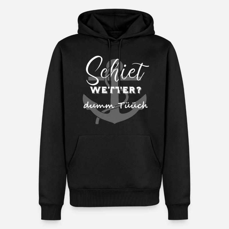 Hamburg - Männer Premium Bio Hoodie - Schwarz