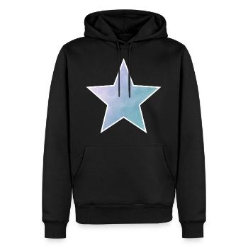 Star - Männer Premium Bio Hoodie - Schwarz - Vorne - Nico (187cm)