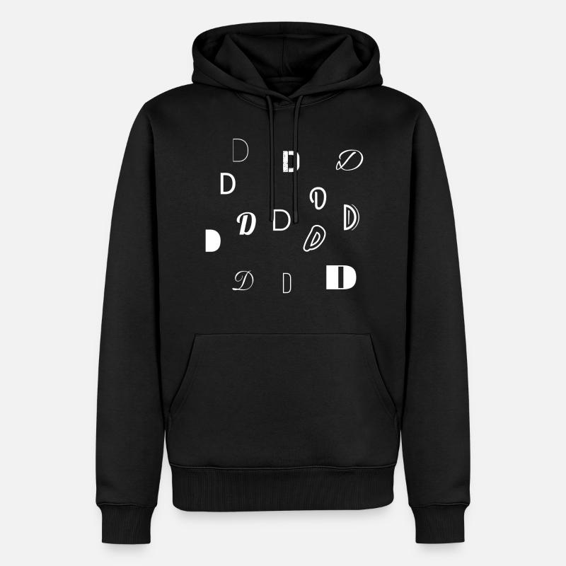 d - Sweat à capuche Premium bio Homme - noir