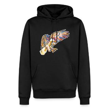 Adler - Sweat à capuche Premium bio Homme - noir - Devant - Nico (187cm)