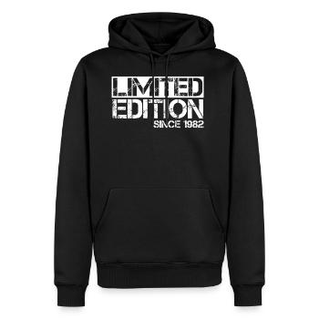 Limited Edition 1982 Birthday birth year birth - Men’s Premium Organic Hoodie - black - Front - Nico (187cm)